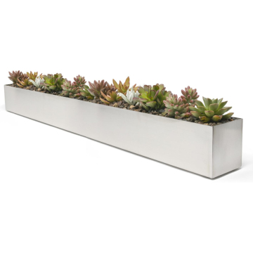 32 Inch Silver Modern Luxury Stainless Steel Garden Pots