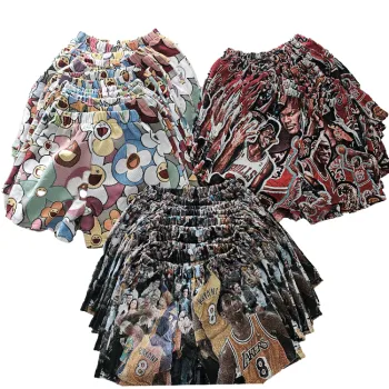 2024 Custom Designer Tapestry Shorts: Plus Size Unisex Summer Basketball Fringe Pants