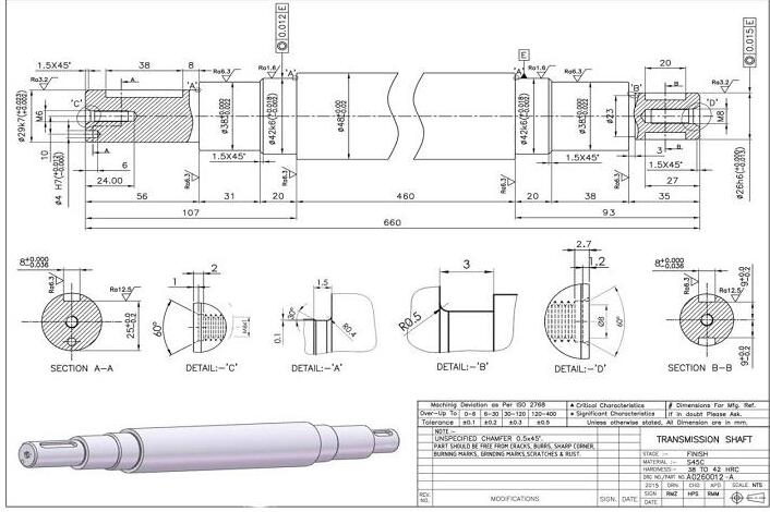 High Precision Transmission Shaft 