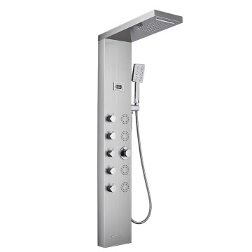 Multifunction Shower Panel System Bathroom Tower with Temperature Display