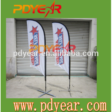 2016 custom polyester feather advertising golf flags& banners material