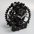 Gear Black Table Alarm Clock on Desk