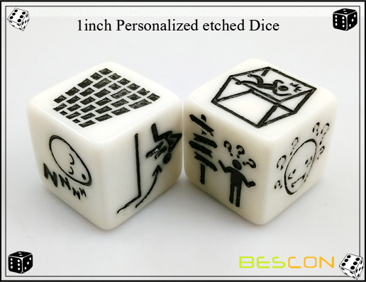 1inch Personalized etched Dice