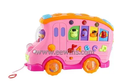 Learning toys car with music and drawing board