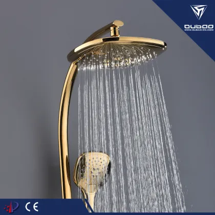 Golden Three Ways Bath Shower Faucet Set