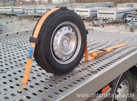 2'' 5T Tire Strap With 3 Rubber Blocks