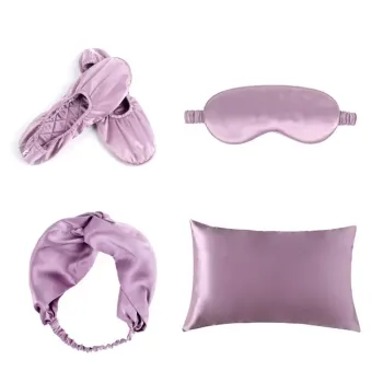 Wholesale Luxury Silk Eye Mask with Embroidered Logo and Headband, 22 Momme, 100% Mulberry Silk Pillowcase
