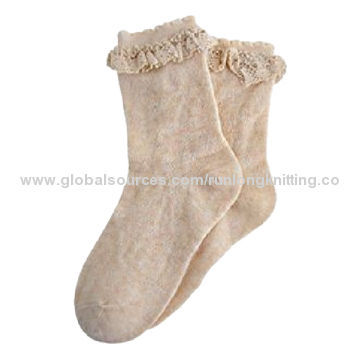 Cotton children's fashion lace socks