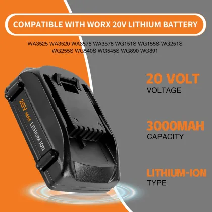 Worx 20V Lithium Battery Replacement Options