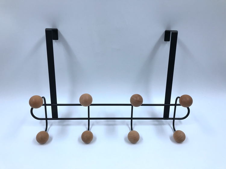 Over The Door Hanger Rack with 8 Wood Hooks