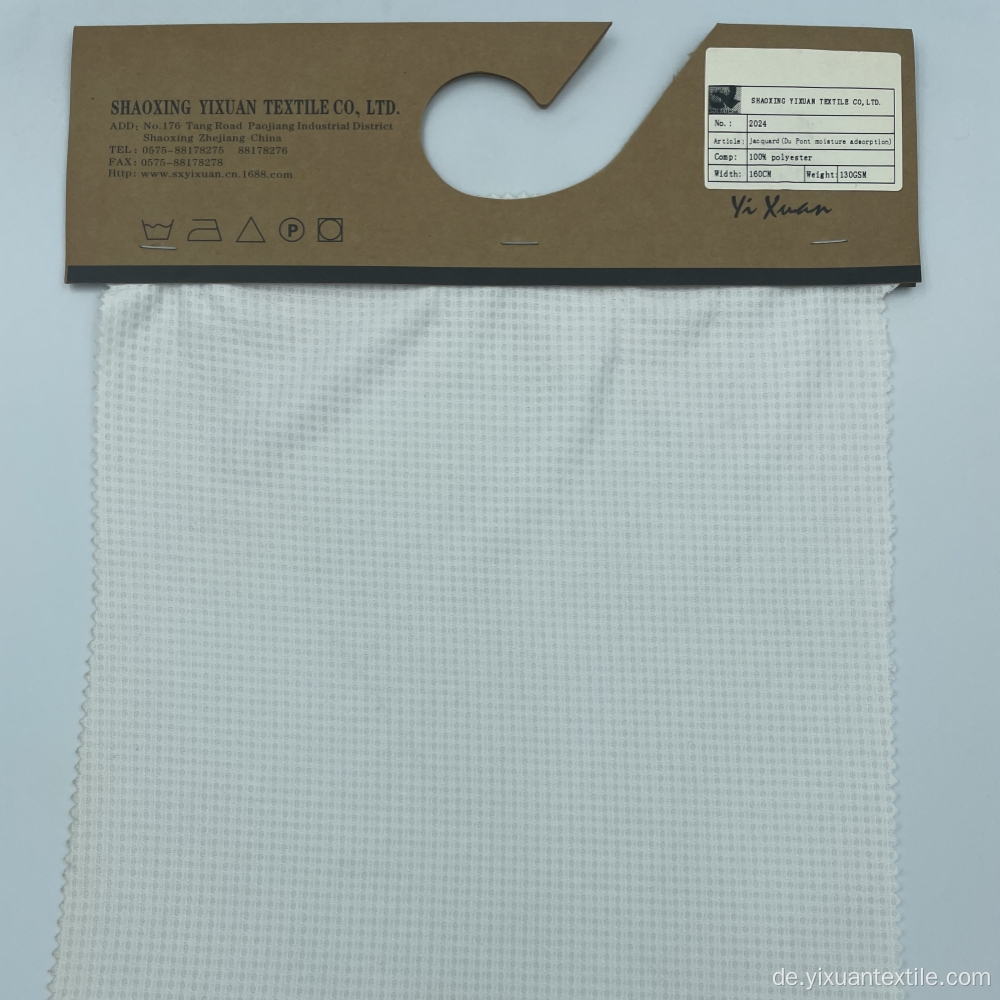Reines Polyester Dupont -Feuchtigkeitsabsorption Jacquard Textile