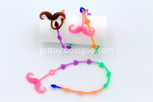Mustache with Hearts Band Bracelets-1