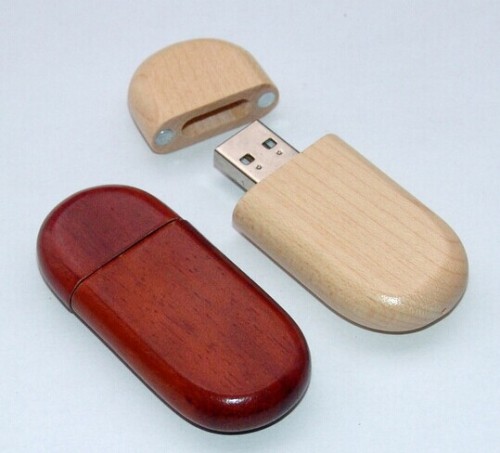 Hình chữ nhật bằng gỗ USB Flash với Laser Logo có sẵn