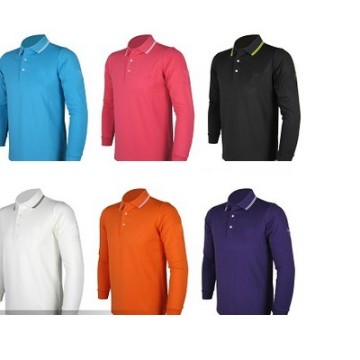 Colorful Warm Elastic Male Golf Long T Shirt