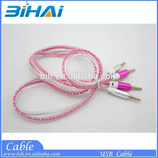 3.5mm Male to Male Vehicle mounted Stereo Audio Aux cable for car mp3 CD player smart phone iPod Tablet TV
