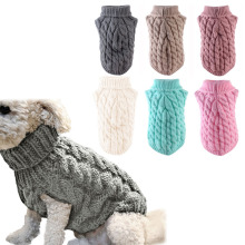 8 Colors Pet Knitted Jumper Winter Dog Sweater Knitted Crochet Cat Pullover Outfits Warm Pet Dog Clothes Costume Dropshipping