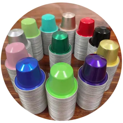 Nespresso Aluminum Coffee Capsules with Lid - Pods for Espresso Machines