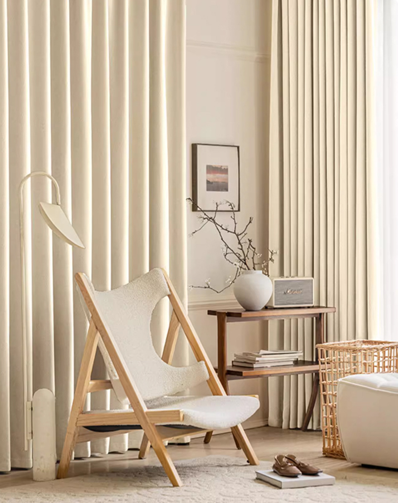 One Pr Lg DRAPES PLISSÉS LOURDS CACHEMIRE JACQUARD ÉPICES DOUBLÉ