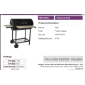 Portable Black Steel Charcoal Grill for Backyards