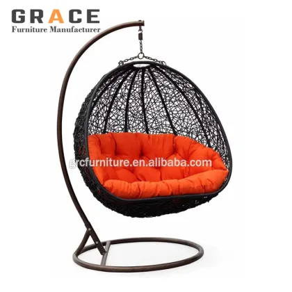 Factory Price Hotel Rattan Lee West Egg Chair - Outdoor Double Seat Garden Furniture