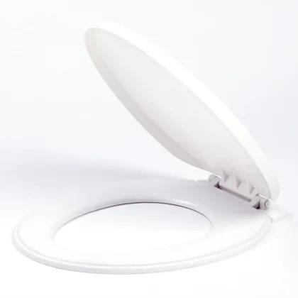 Egg shaped siphon one piece toilet cover