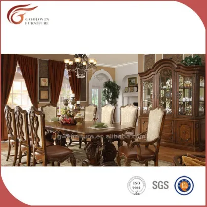 Royal hand carved antique wooden dining room sets A15