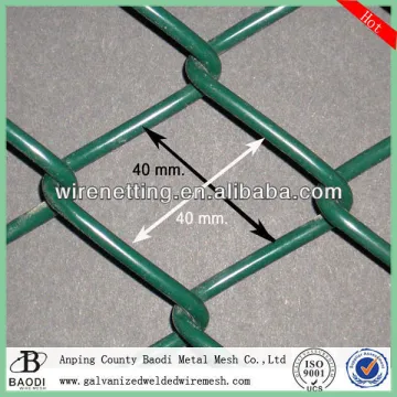 black poly coated chain link fence