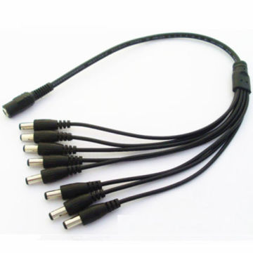 1 male to 8 Female DC Power Splitter cable for cctv camera