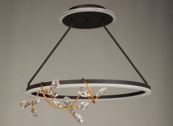 LED indoor lamp in black