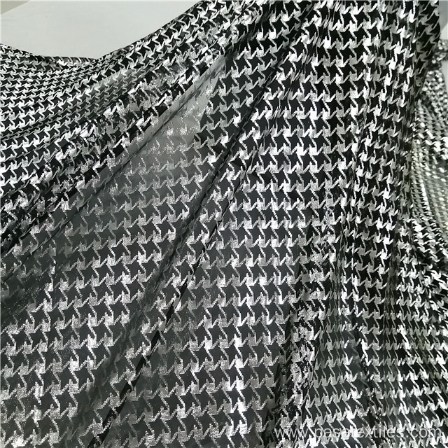 spring summer 100%poly mesh with foil fabric