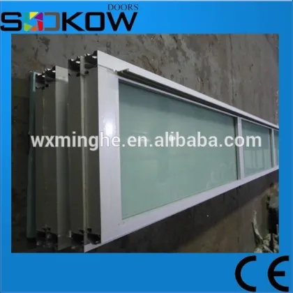 aluminum tempered glass insert sectional garage door