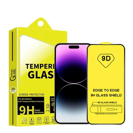 9D HD Clear Full Coverage 9H Anti-Explosion Tempered Glass Screen Protector for iPhone 14/13/12/11 Pro Max/Mini