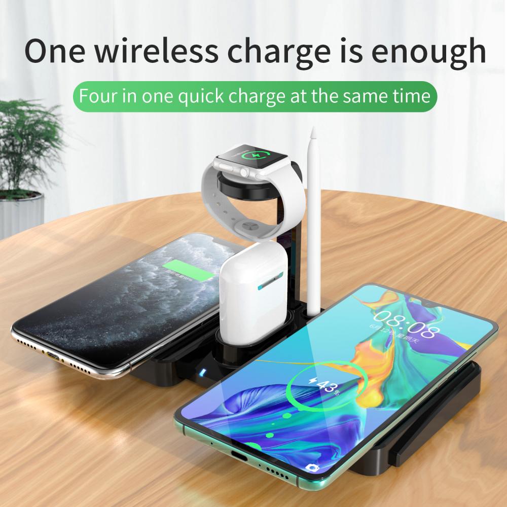 Smart Multi-funtions 4 in 1 Wireless Charger