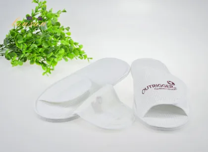 Waffle Velcro Slipper Velcro Embroidery Logo Slipper