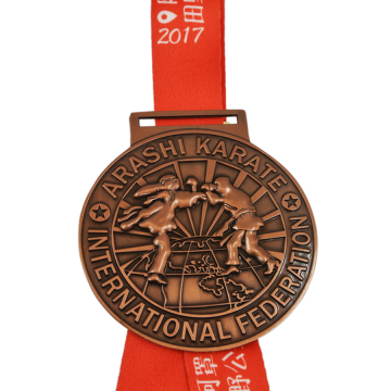 Personalized custom international karate medals