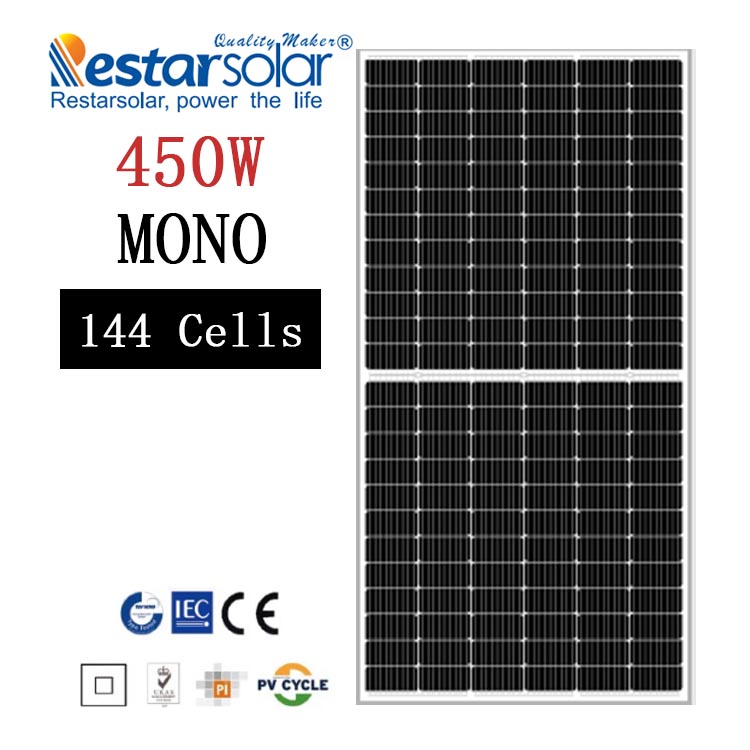 425w-450w الألواح الشمسية أحادية الخلية نصف الخلية