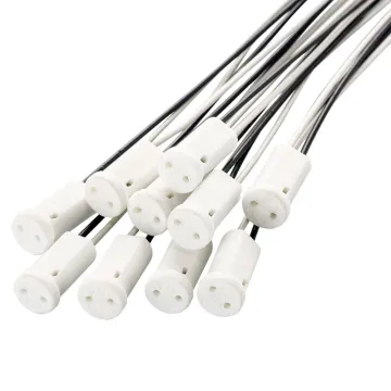 Ceramic Lamp Holder for LED Bulbs - G4 Base Socket Plug Connector for Chandelier Lighting