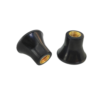 Black Bakelite Knob Handles with Brass or Stainless Steel Threads: Metric System for Industrial Applications (American & British)