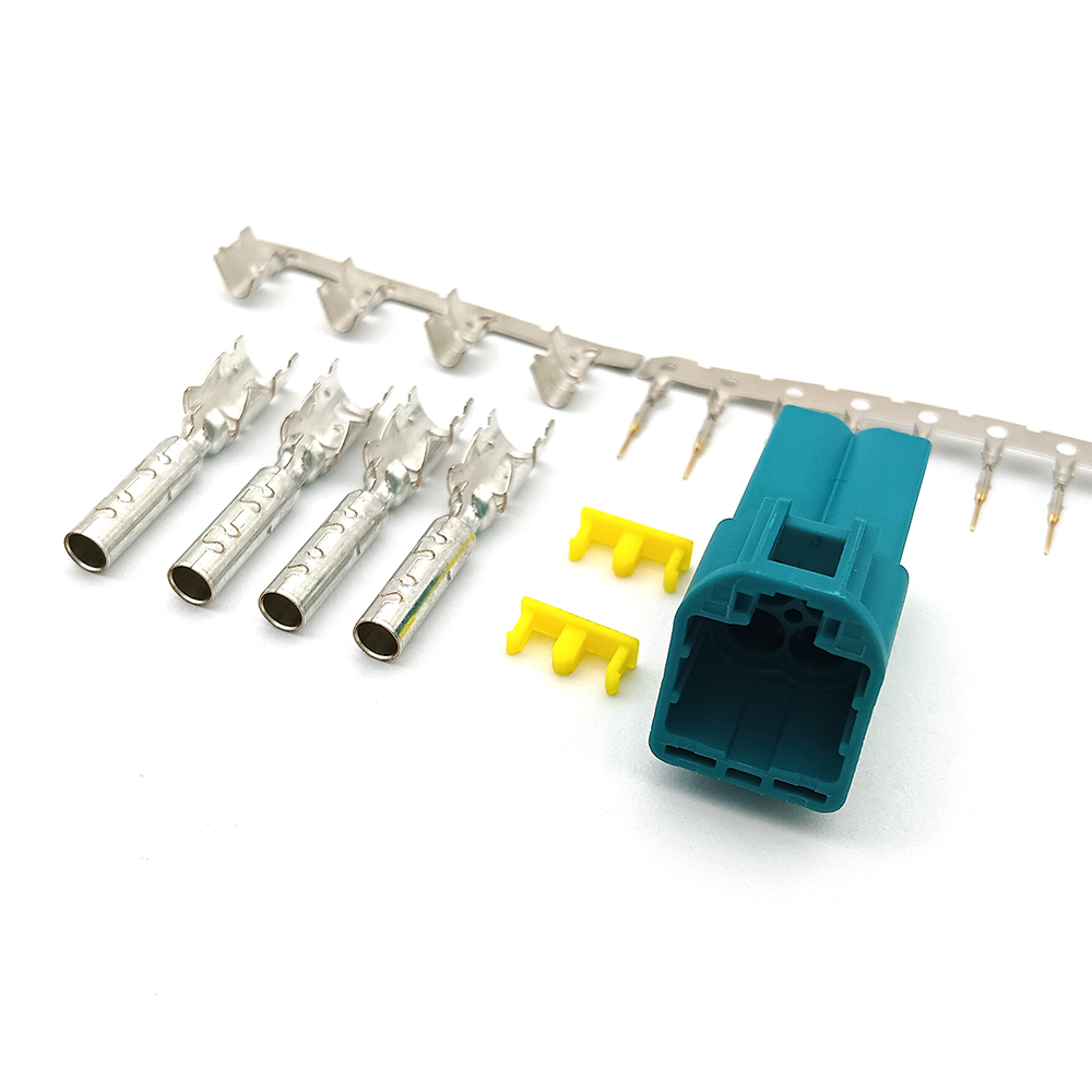 4 Pin Universal Mini Fakra Male Crimp Connector