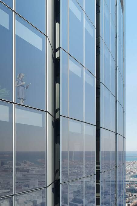 glazed aluminium curtain wall