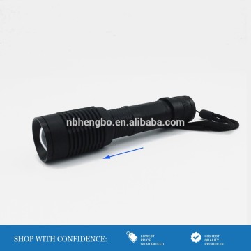 one 18650 battery high power telescopic zoomable flashlight