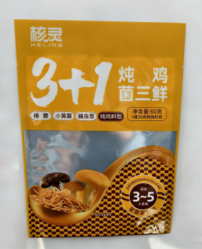 Mushroom Chicken Stew Seasoning Stand up Pouch with Hang Hole