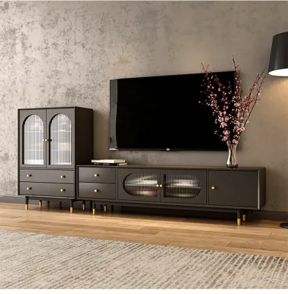 Nordic solid wood TV cabinet living room
