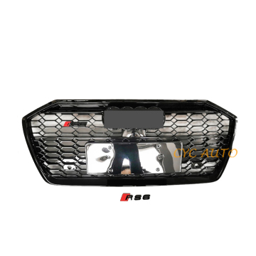 Gloss Black Honeycomb الأمامي المصد أمامي لـ Audi A6 C8/S6 2019-2022