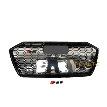 Gloss Black Honeycomb Front Bumper Grille for Audi A6 C8/S6 2019-2022