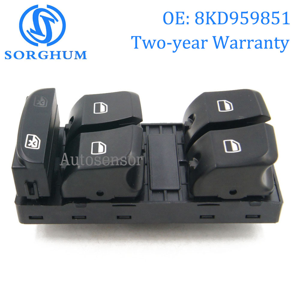 New SORGHUM 8KD959851 8K0959851D Window Control Switch Panel Button Electric Master Power For Audi A4 B8 A5 Q5 2007-2012