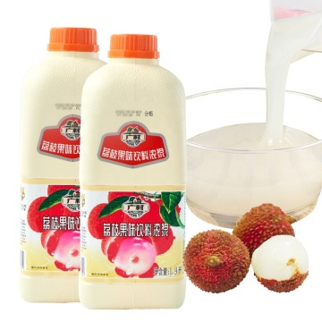 1.9L Guangcun Lychee Flavor Fruit Juice Concentrate for Bubble Tea and Beverage Shops