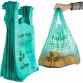 Custom Plastic Grocery Thank you Recycling Take Out Shopping Bag With Logo