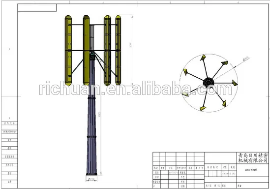 free energy 60kw rotor permanent magnet vertical wind generator