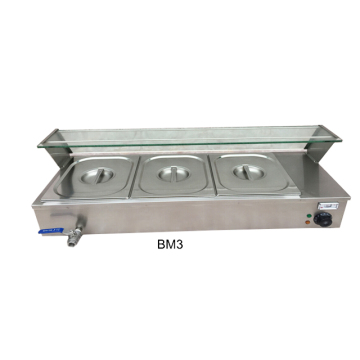 Коммерческий класс из нержавеющей стали Bain Marie со стеклянной пылевой защитой: повышение презентации и безопасности продуктов питания в области общественного питания и ресторанов